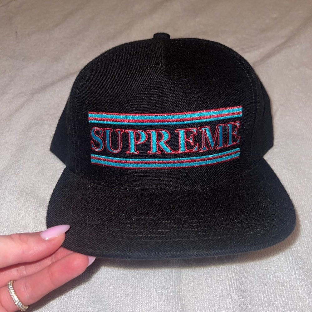 Supreme striped 5 panel SnapBack